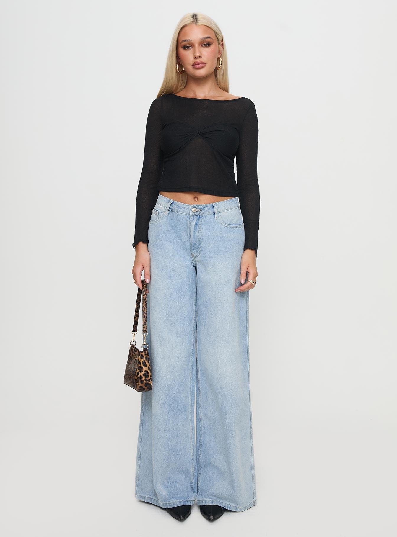 November Long Sleeve Top Black Product Image