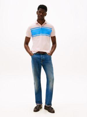 Slim Fit Block Stripe Polo Product Image