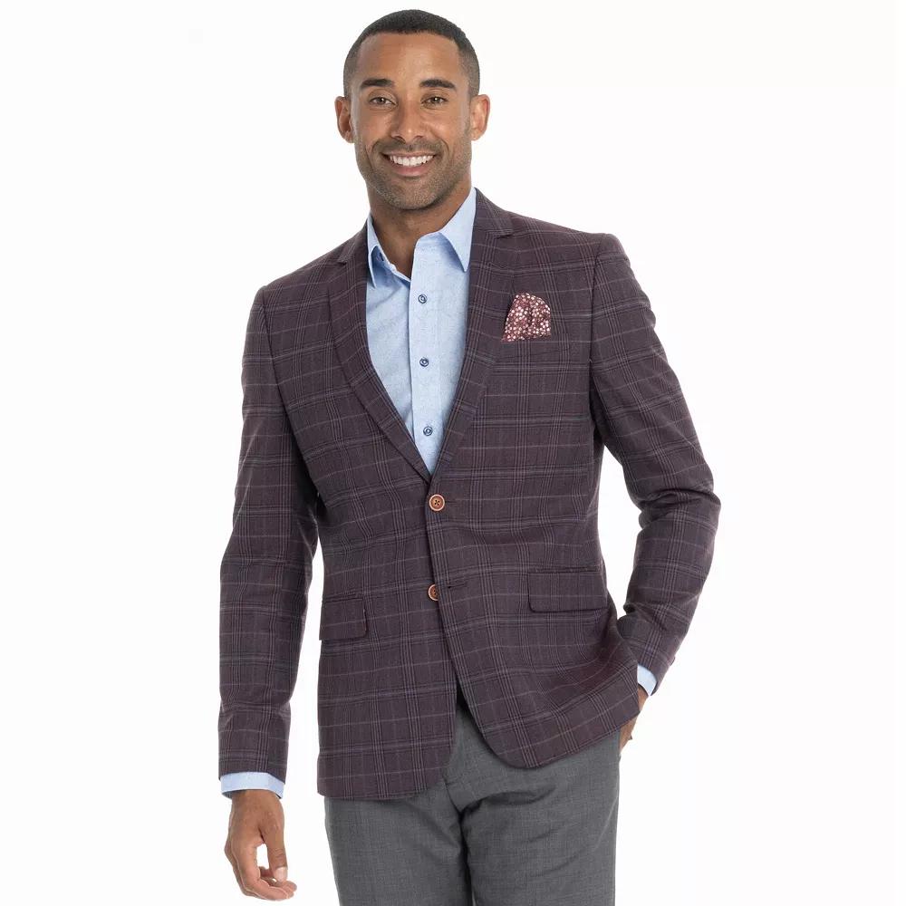 Men's Nick Graham Broadway Slim Fit Sport Coat, Size: 42 LONG, Red Product Image