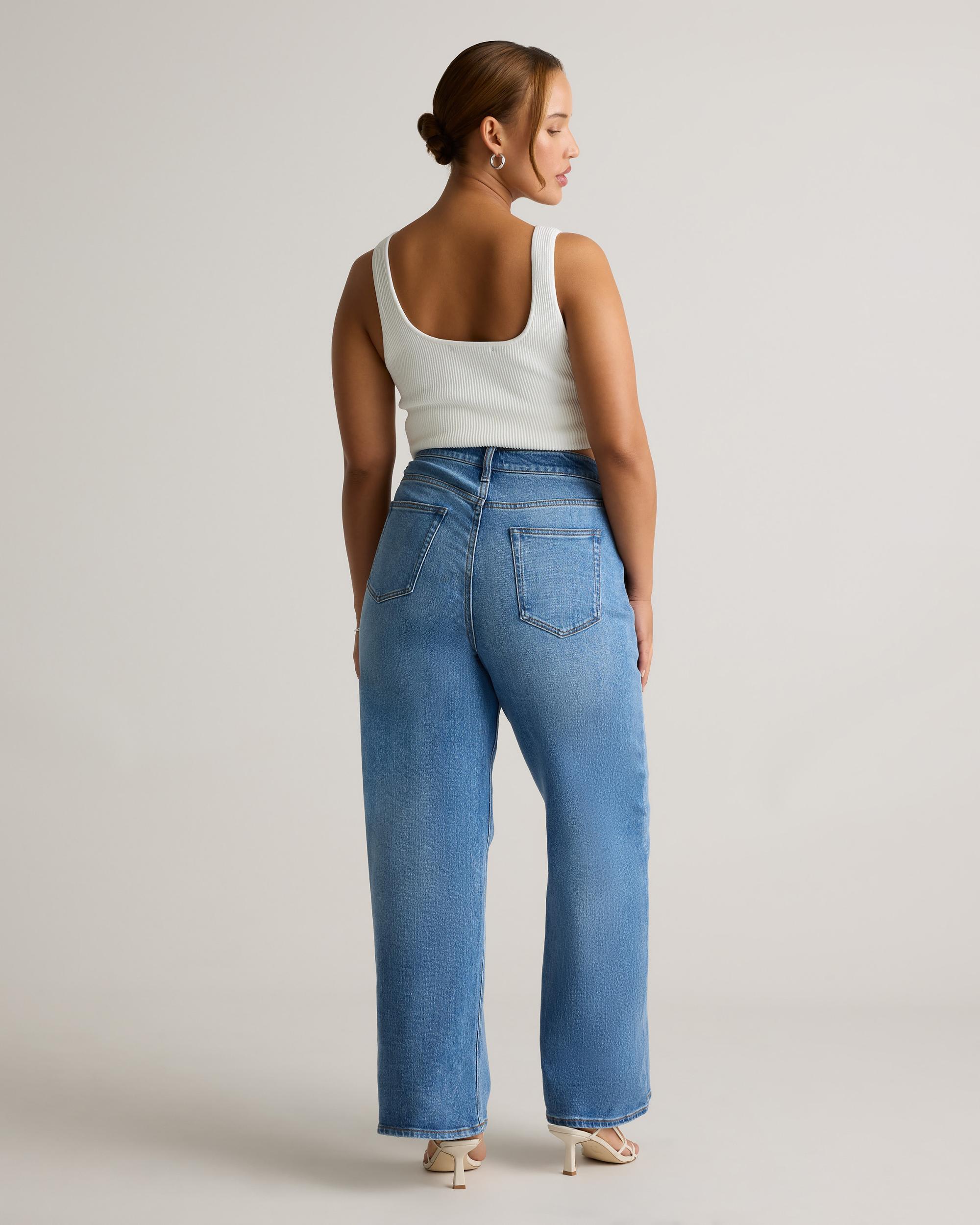 Quince | Women's Bella Stretch Relaxed Straight Jeans Organic Cotton Product Image