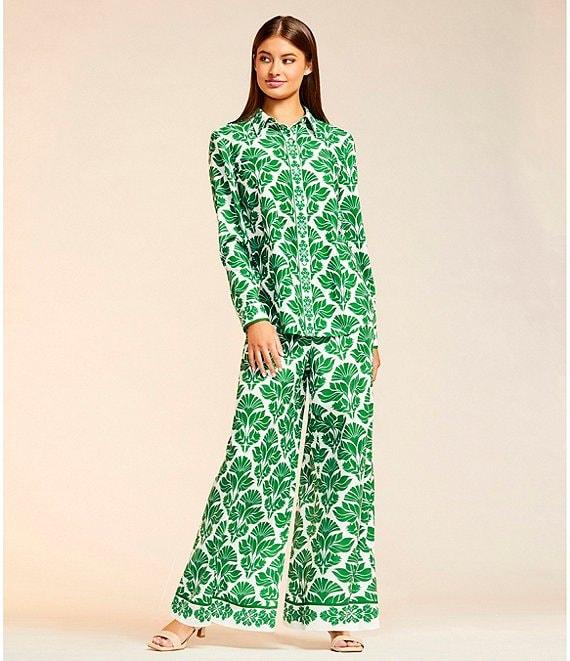 Alex Marie Rae Twill Wide Leg Palazzo Coordinating Pants Product Image