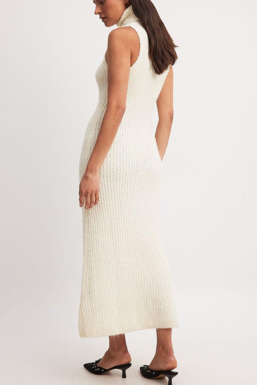 Knitted Turtle Neck Maxi Dress Product Image