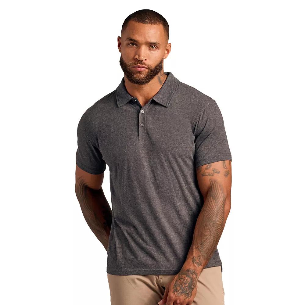 Men's True Classic Moisture-Wicking Short Sleeve Stretch Polo, Size: Large, Grey Heather Gray Product Image