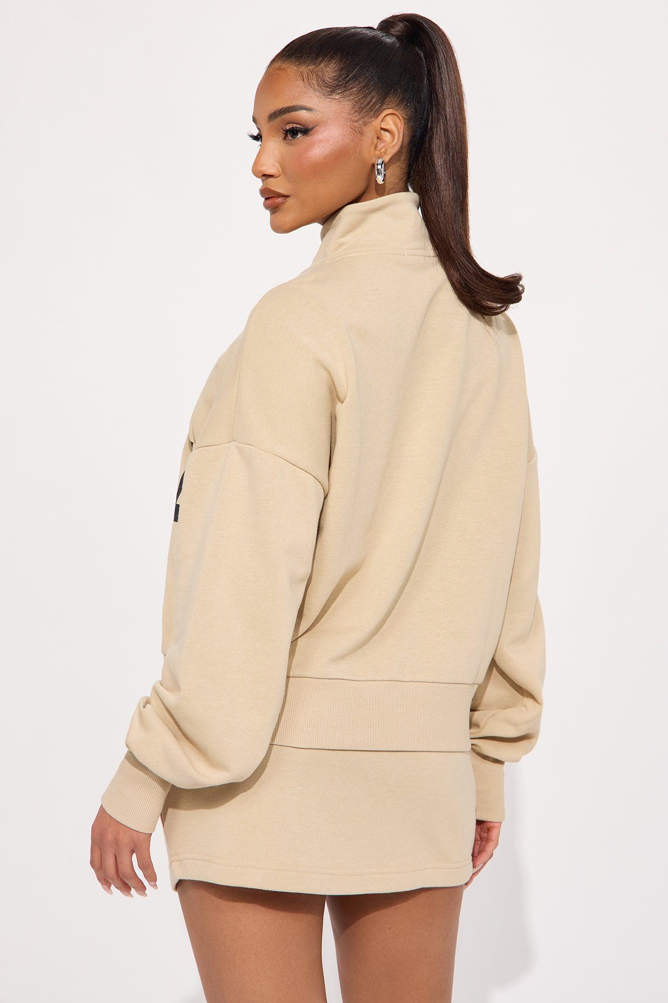 In A Leisure Mood Skirt Set - Taupe Product Image