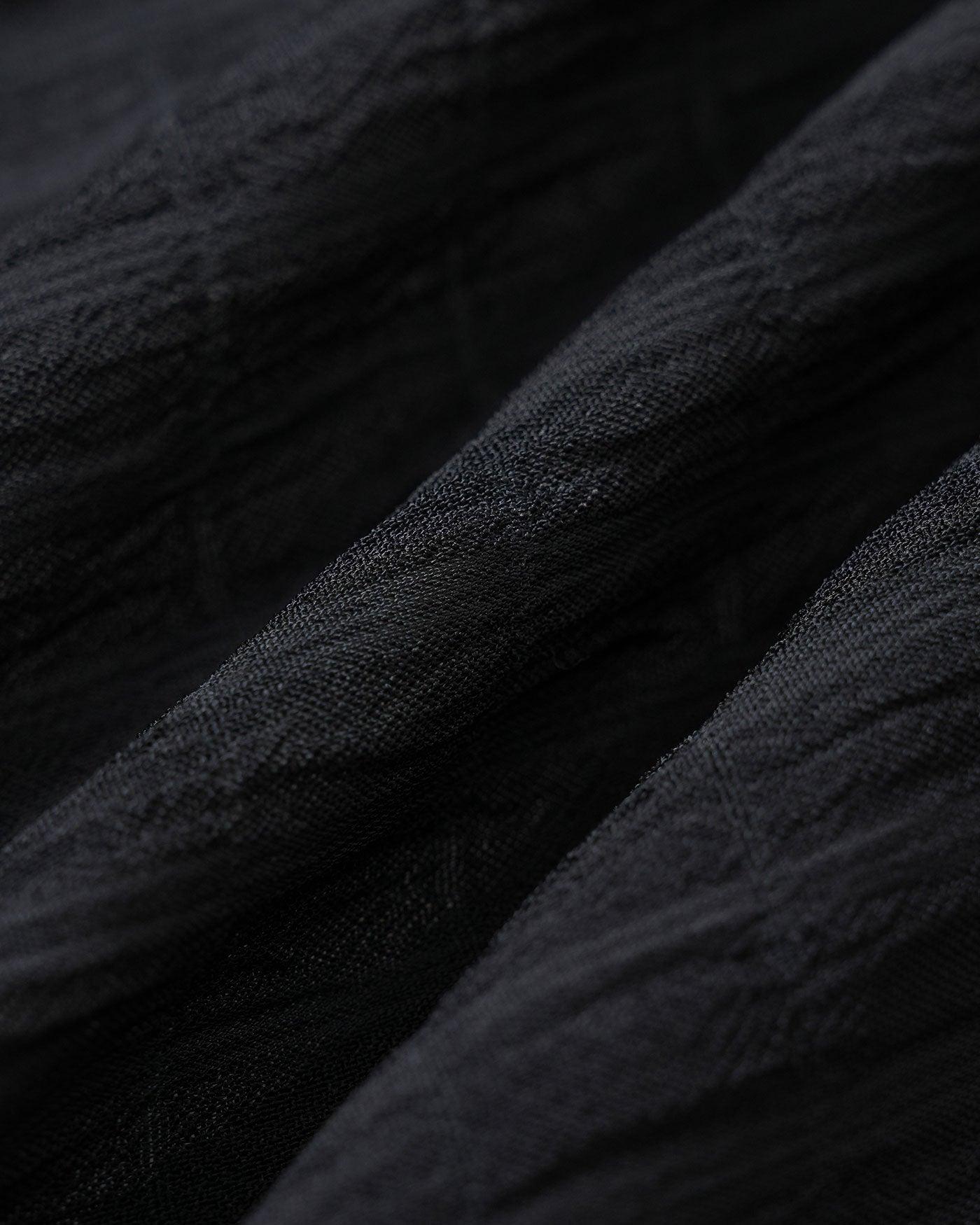 Black Jacquard Lace Button Blouse Product Image