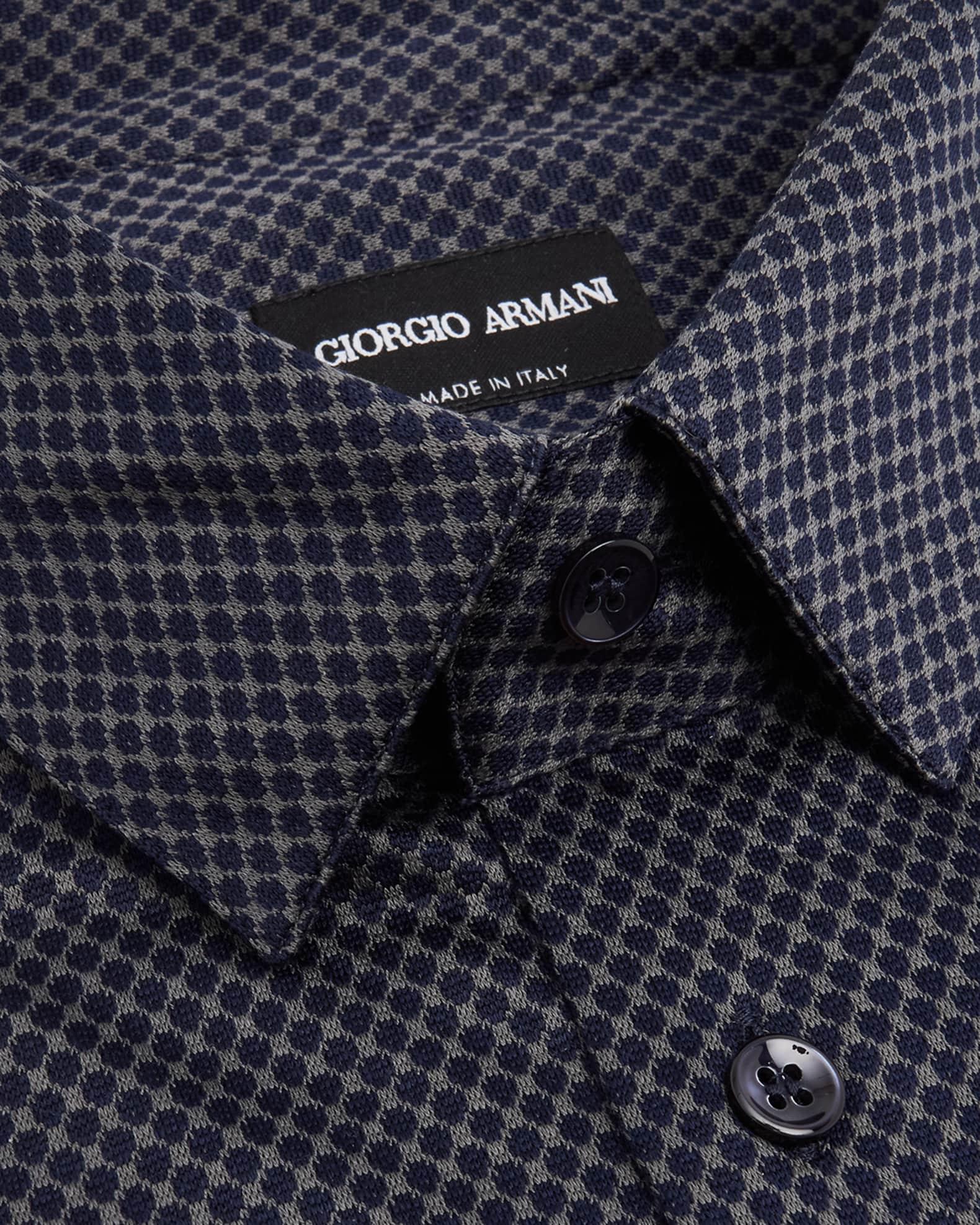 Men's Micro-Circle Point Collar Dress Shirt Product Image