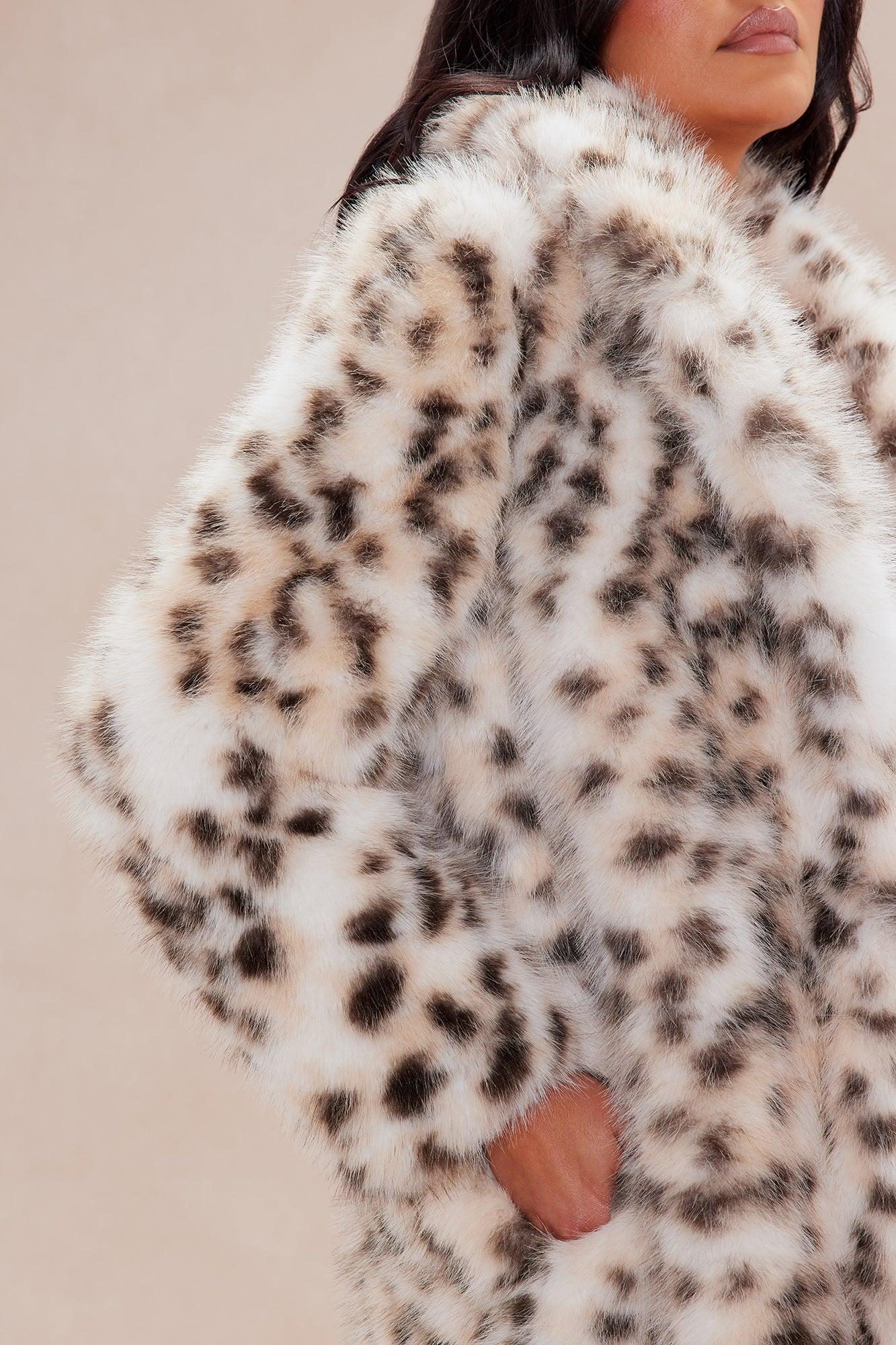 Fera Leopard Faux Fur Coat - Leopard Product Image