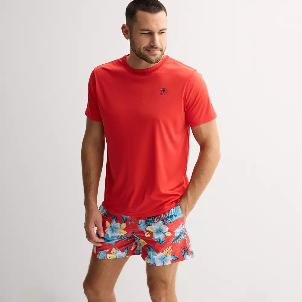 Men's Trinity Coast Short Sleeve Swim Shirt, Size: XS, Red Product Image