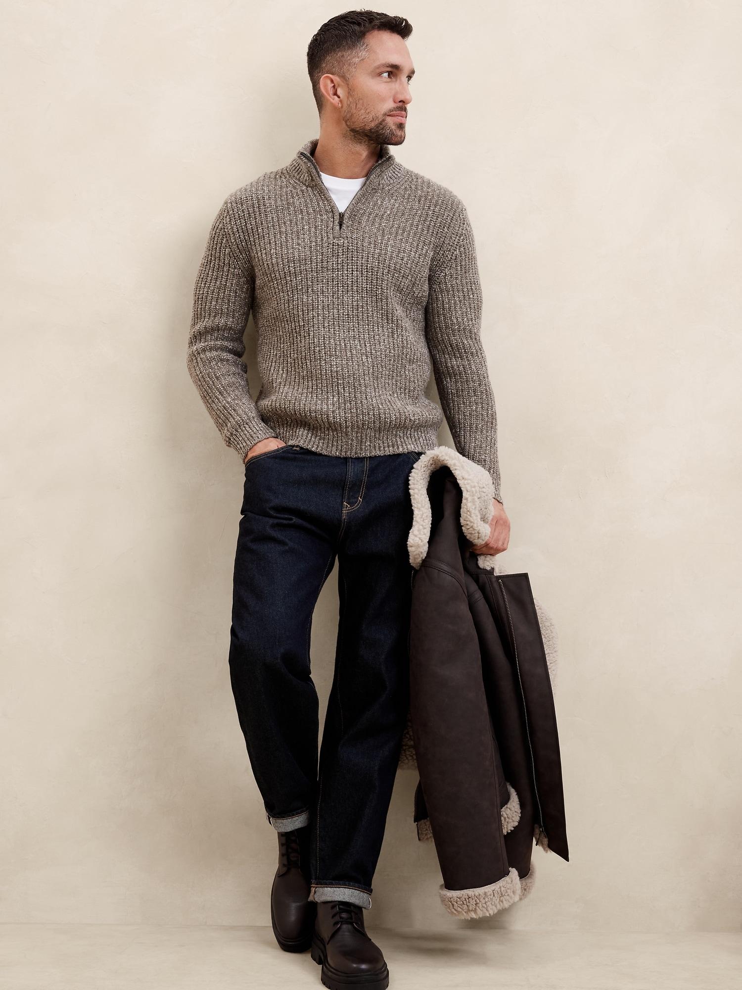 Marled Half-Zip Sweater Product Image