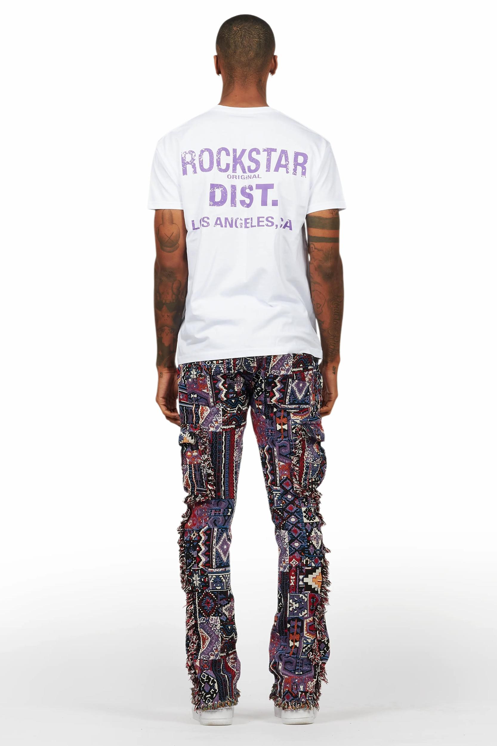 Lake White/Purple T-Shirt/Tapestry Jean Bundle Male Product Image