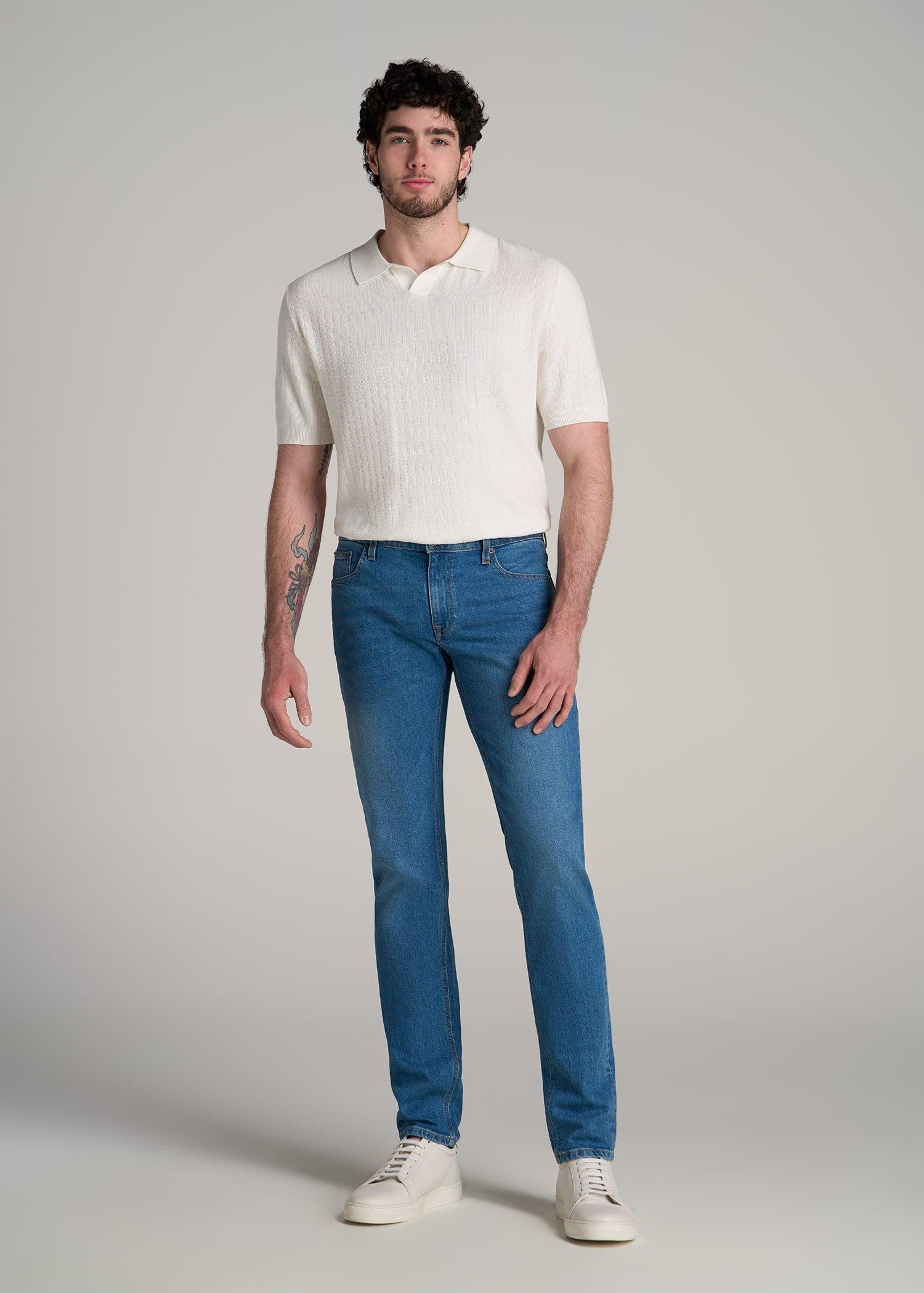 Americana Collection Carman Tapered Fit Jeans For Tall Men in Sail Blue Product Image