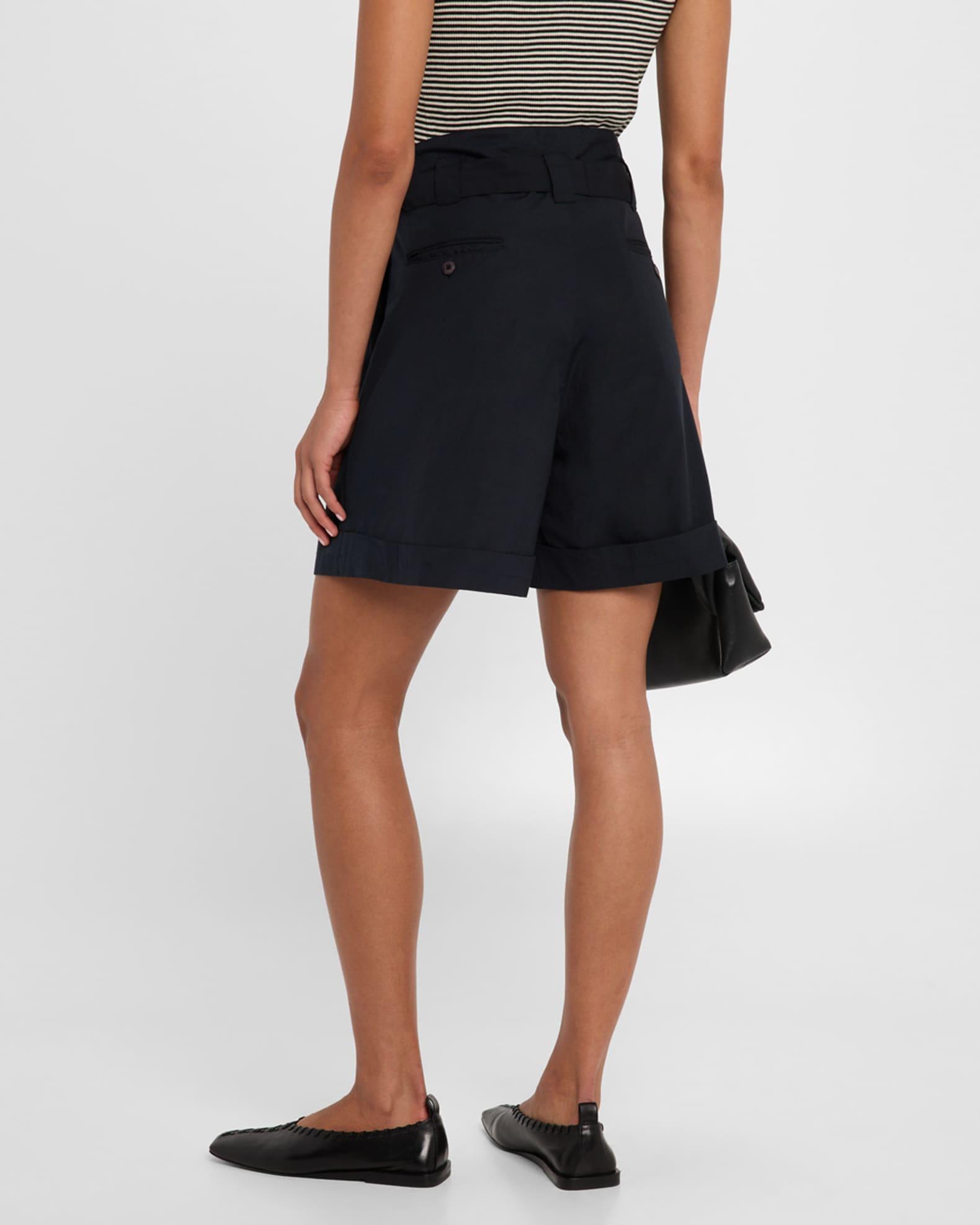 Pleated Belted Trousers Shorts Product Image