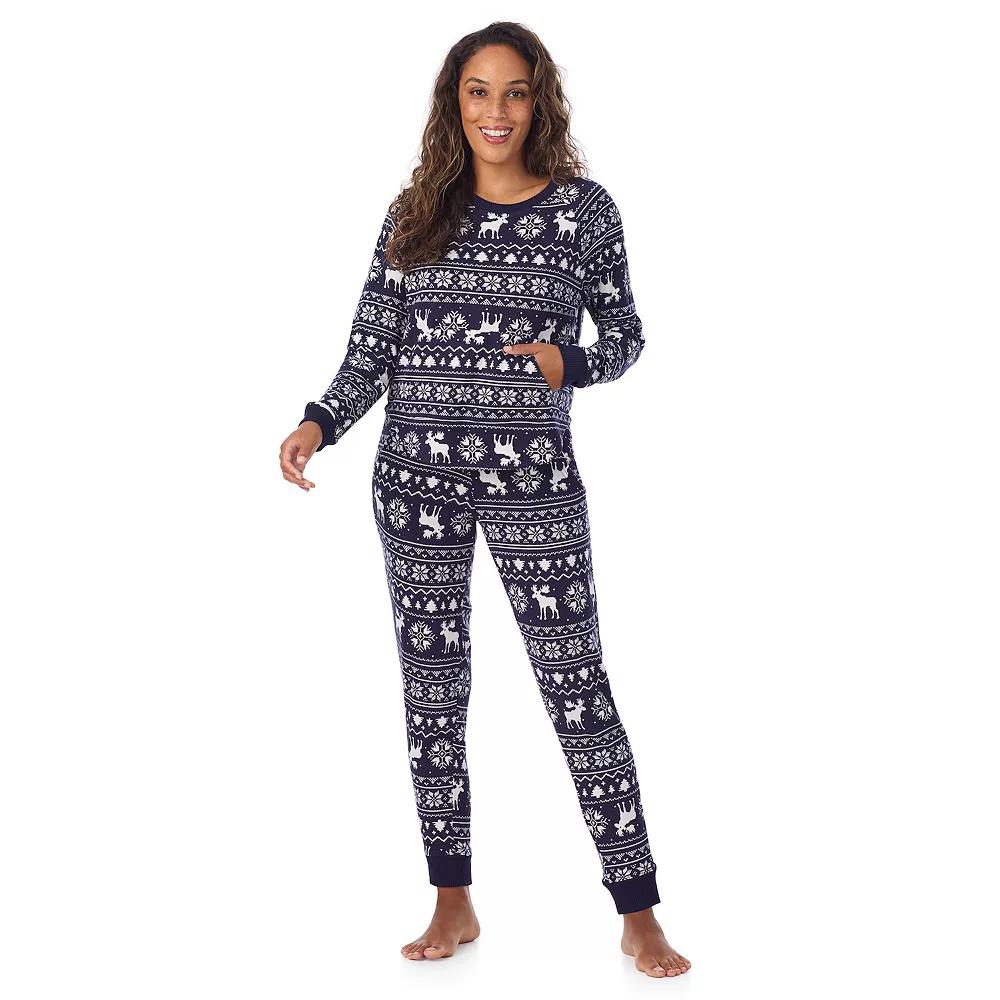 Women's Cuddl Duds® Sweater Knit Pajama Top & Pajama Jogger Set,  Product Image