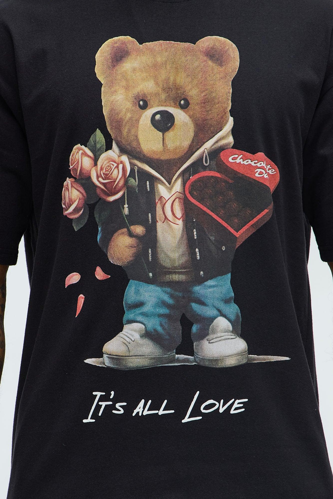 It's All Love Oversized Short Sleeve Tee - Black Product Image