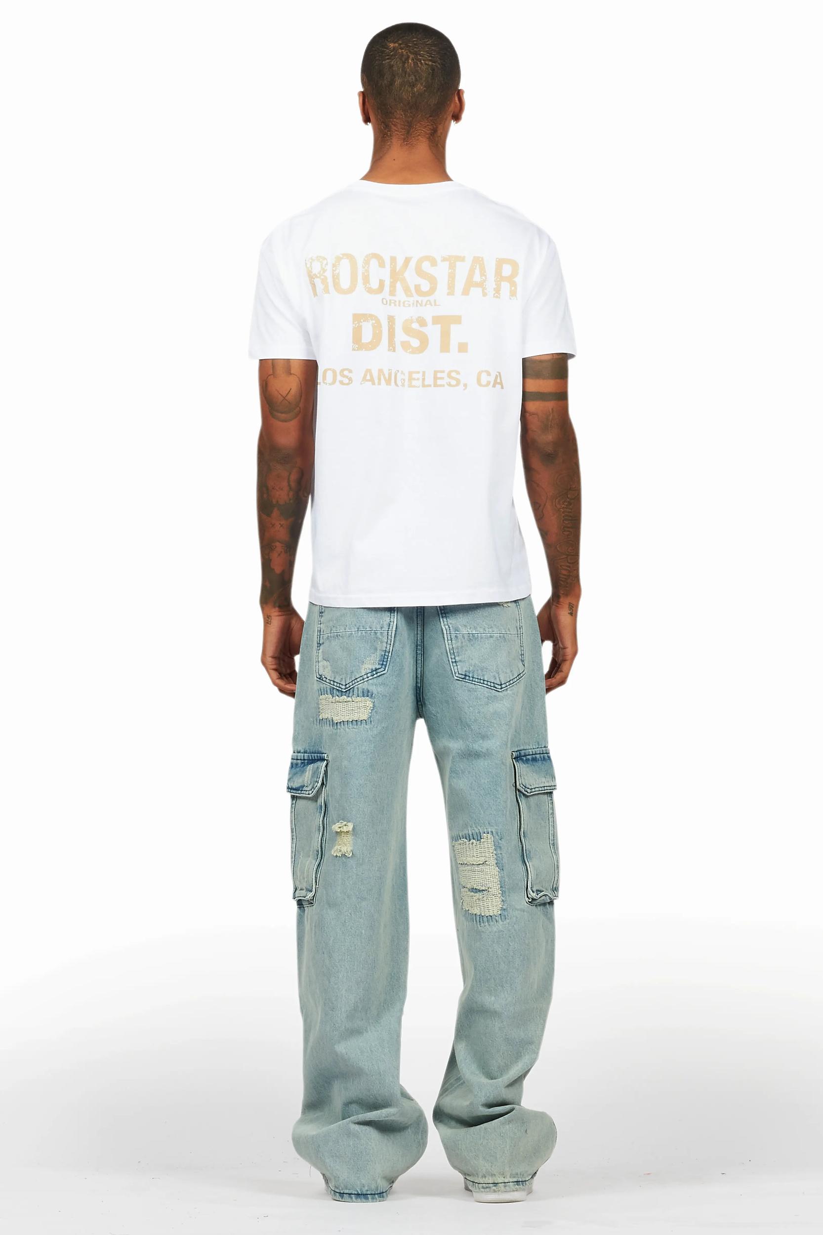 Nand Light Blue Baggy Cargo Jean Male Product Image
