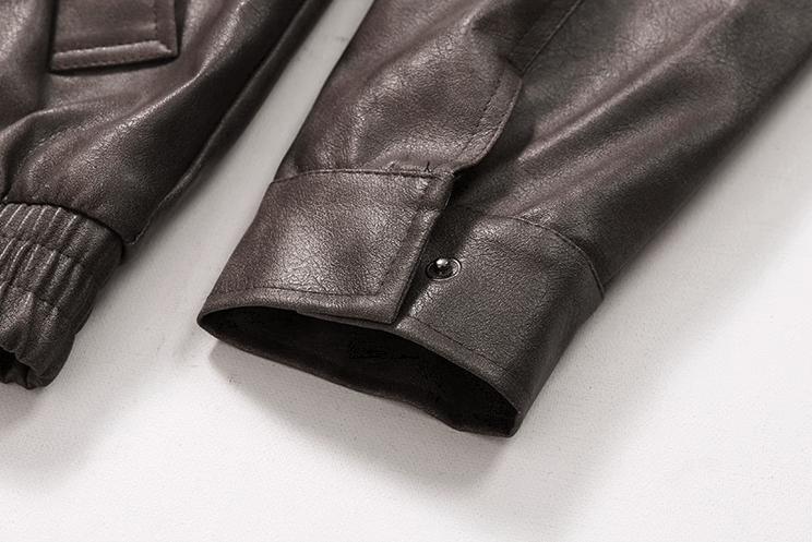 RT No. 11274 OLD BROWN RODEO LEATHER ZIP-UP JK Product Image