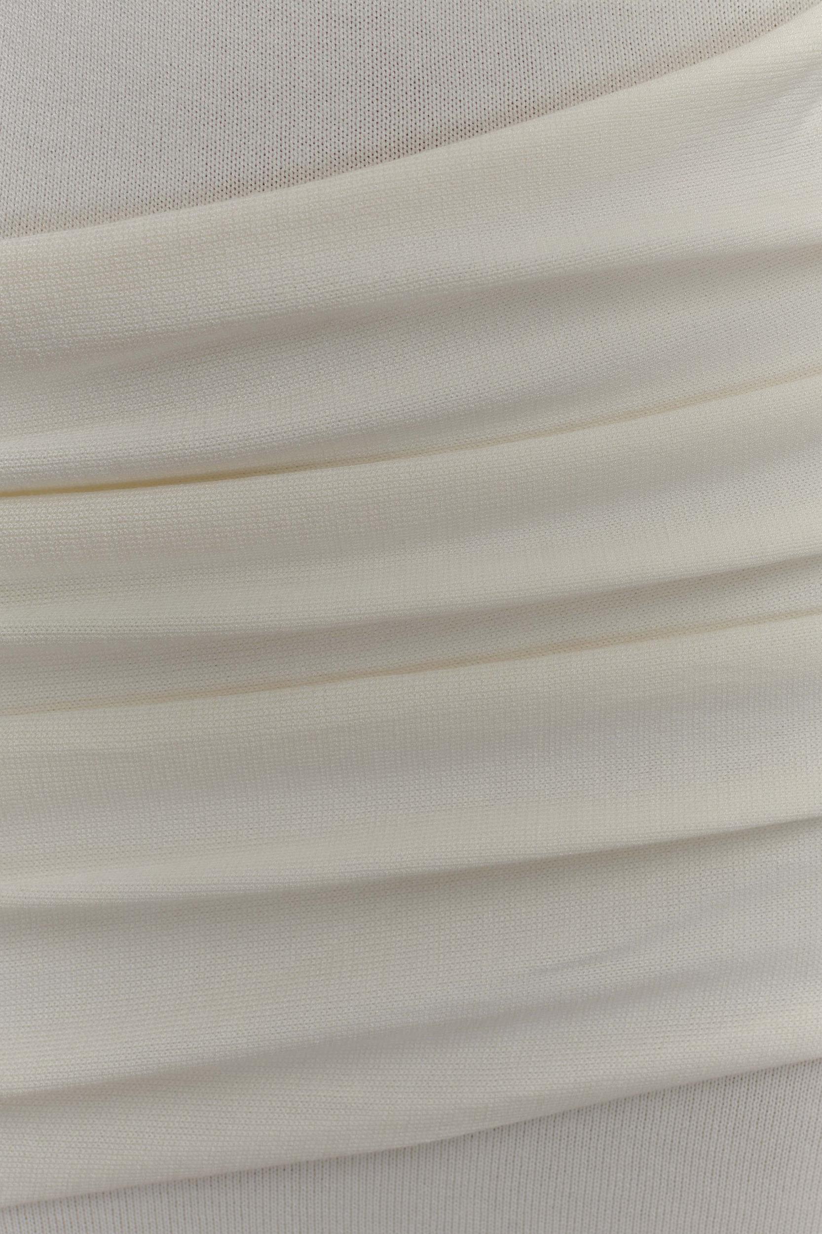 Irene Gathered Knit Maxi Skirt - Ivory Product Image