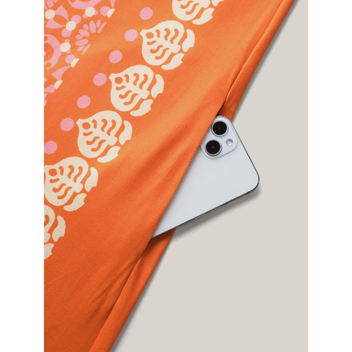 Plus Size OrangeRed Sunkissed Stretchy Adjustable Strap Jumpsuit Women Boho Sleeveless Non Vacation Loose Jumpsuits BloomChic 26/4X Product Image