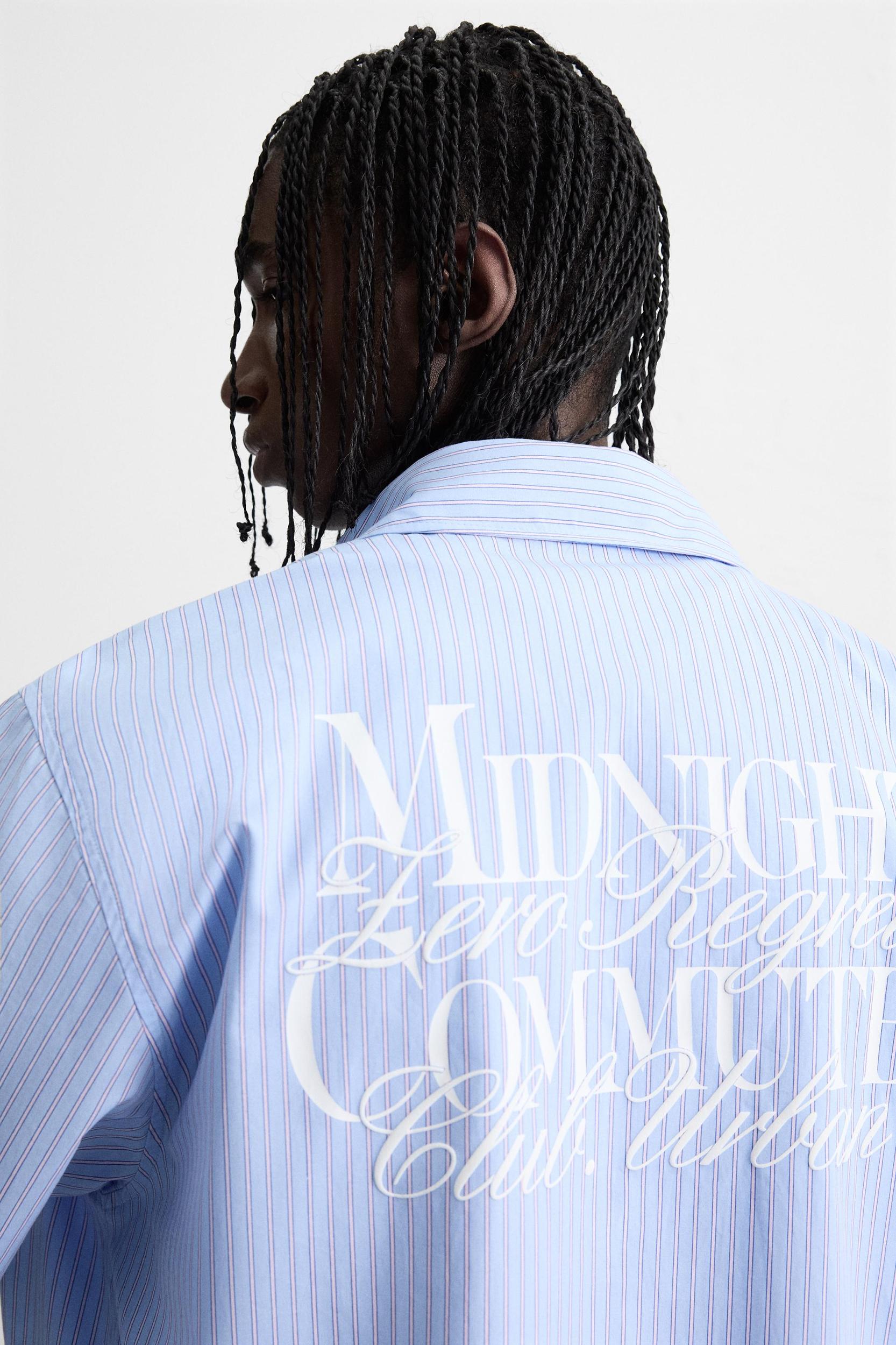 STRIPED TEXT SHIRT Product Image