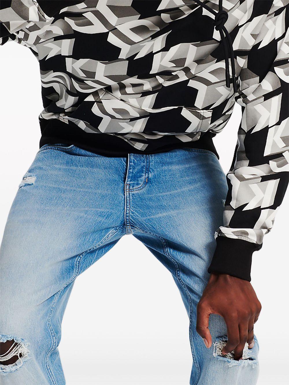 monogram-print organic-cotton hoodie Product Image