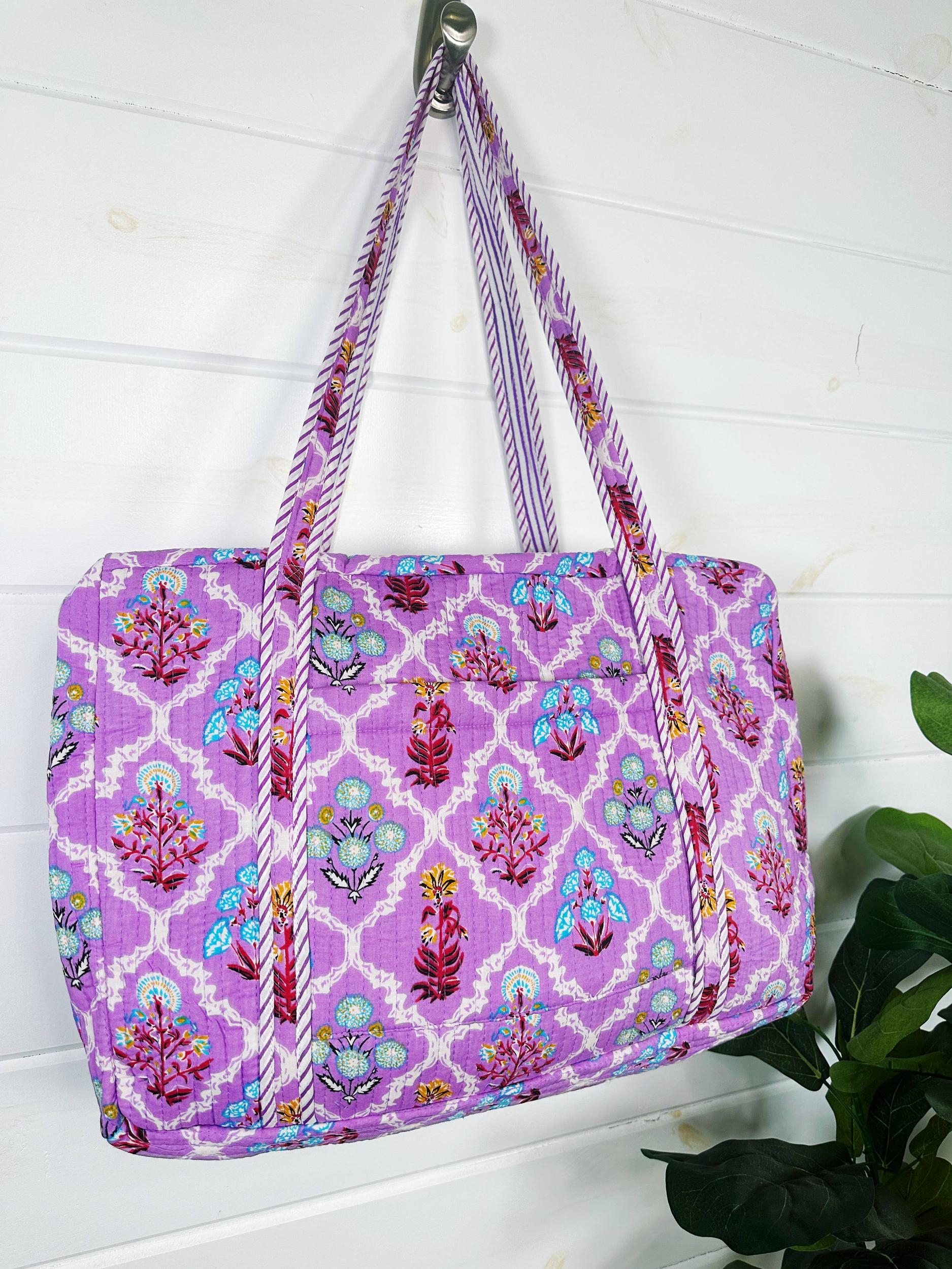Cottage Floral Quilted Tote Bag Product Image