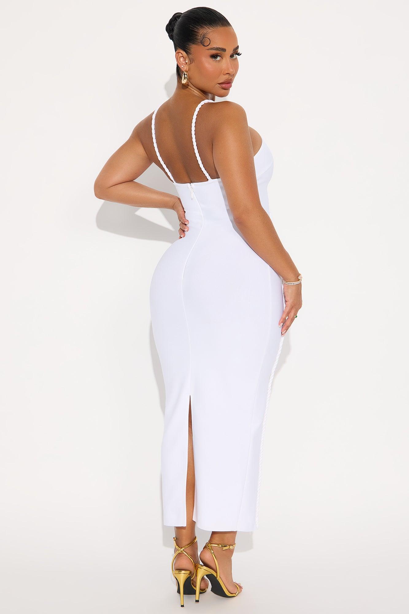 Pleasing You Bandage Midi Dress - White Female Product Image