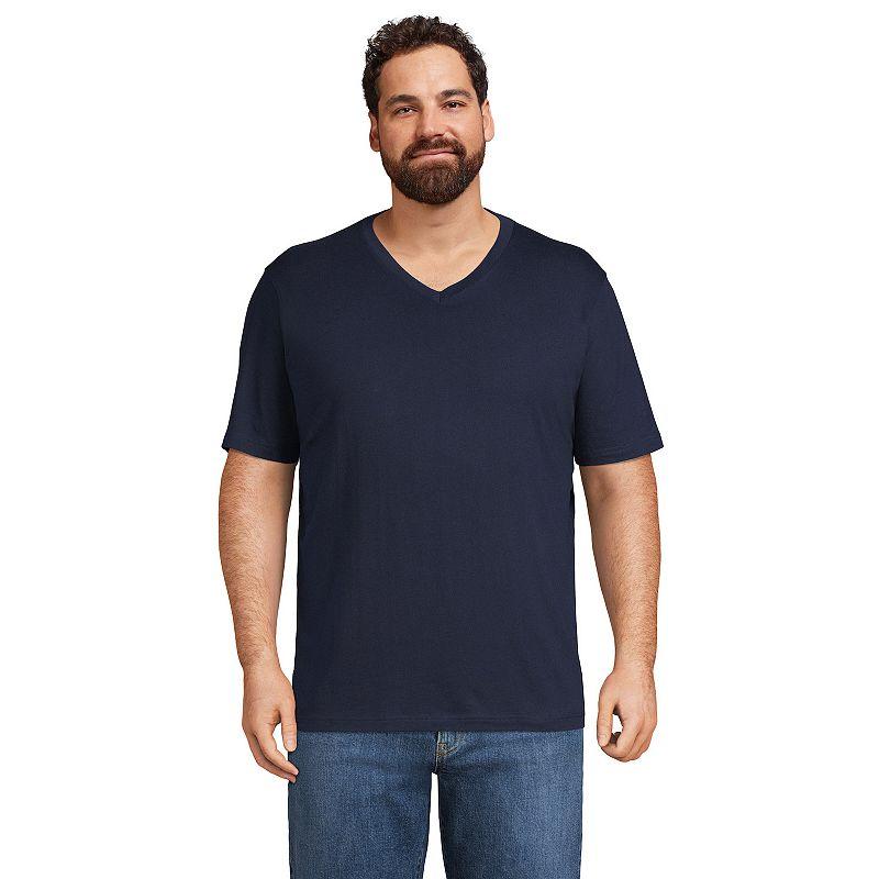Big & Tall Lands End Super-T V-neck Tee, Mens Product Image