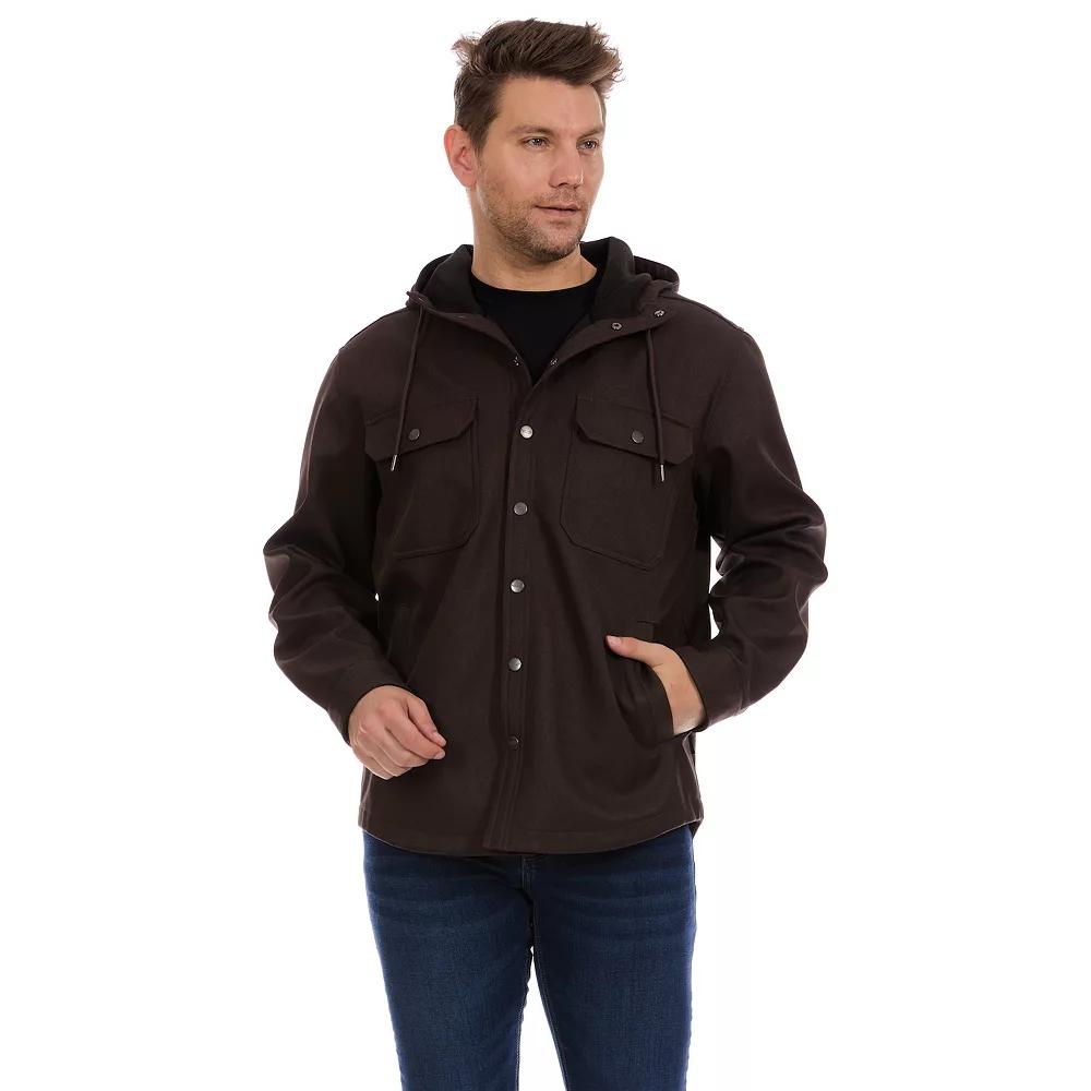 Men's Bass Creek Outfitters® Twill Softshell Bonded with Fleece Hooded Jacket,  Product Image