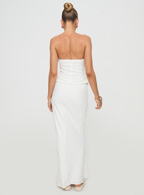 Mercer Linen Blend Maxi Skirt White Product Image