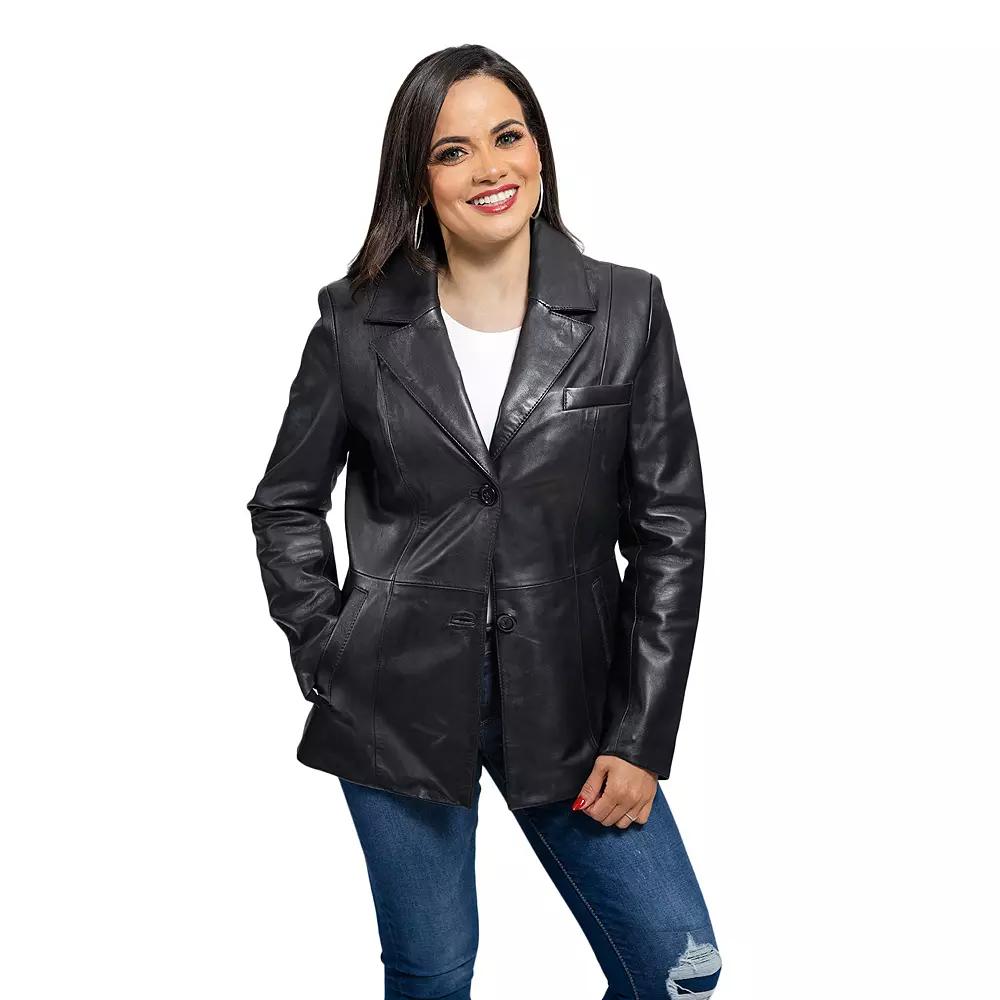 Women's Whet Blu Dahlia Classic Leather Blazer,  Product Image