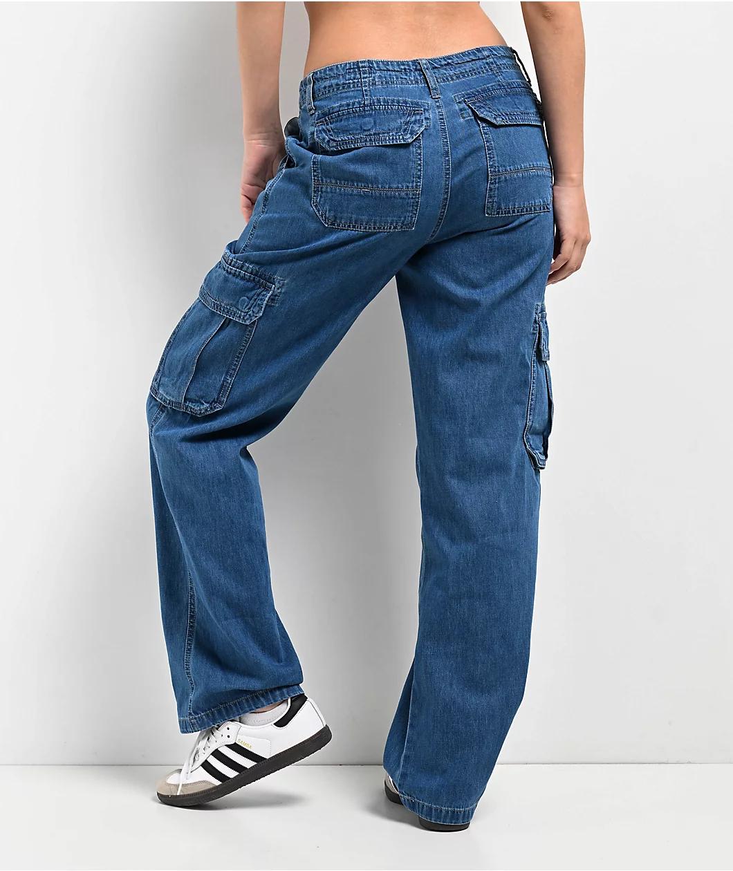 Unionbay Jayde Rigid Denim Cargo Jeans Product Image