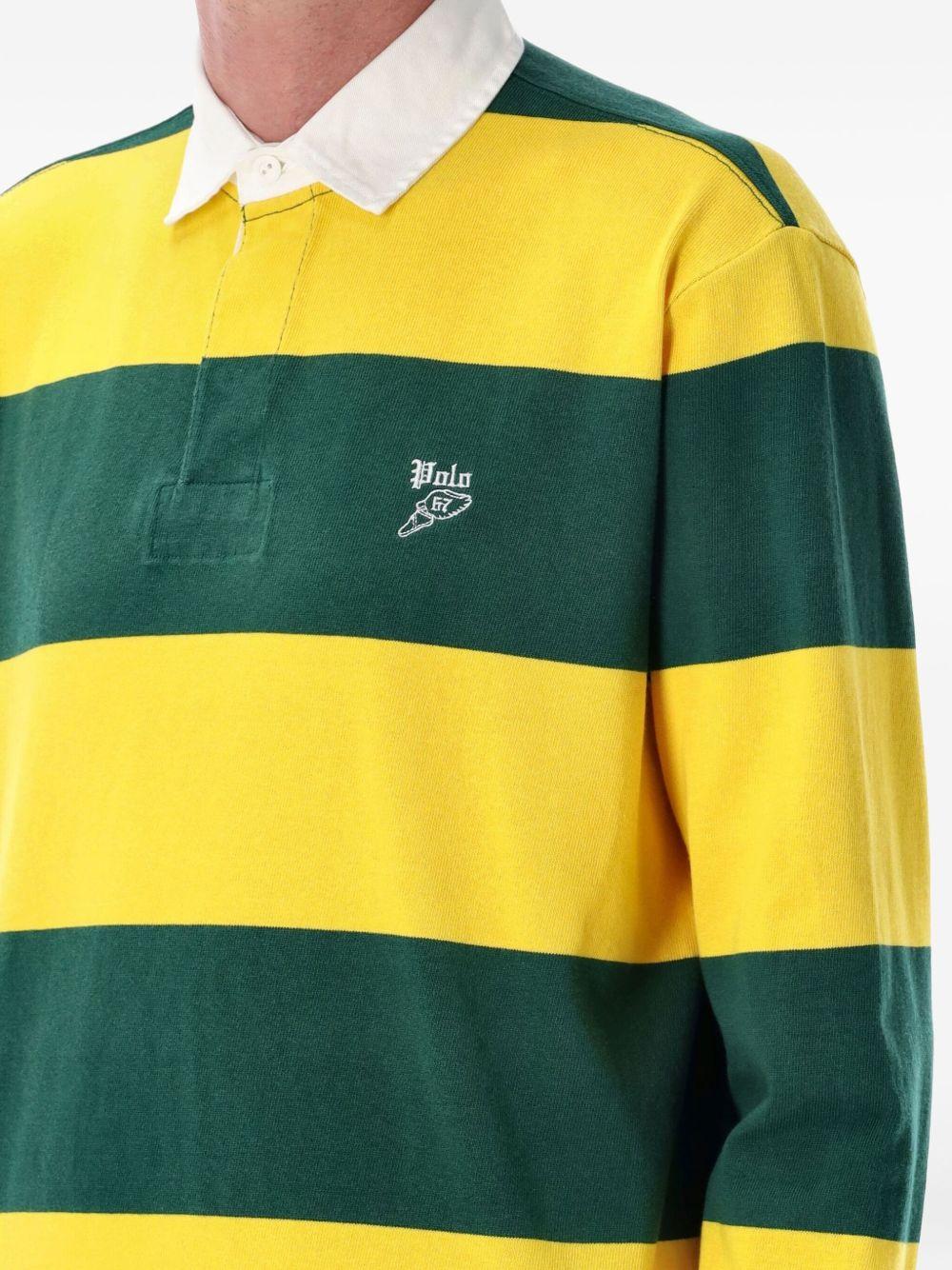 rugby-stripe polo shirt Product Image