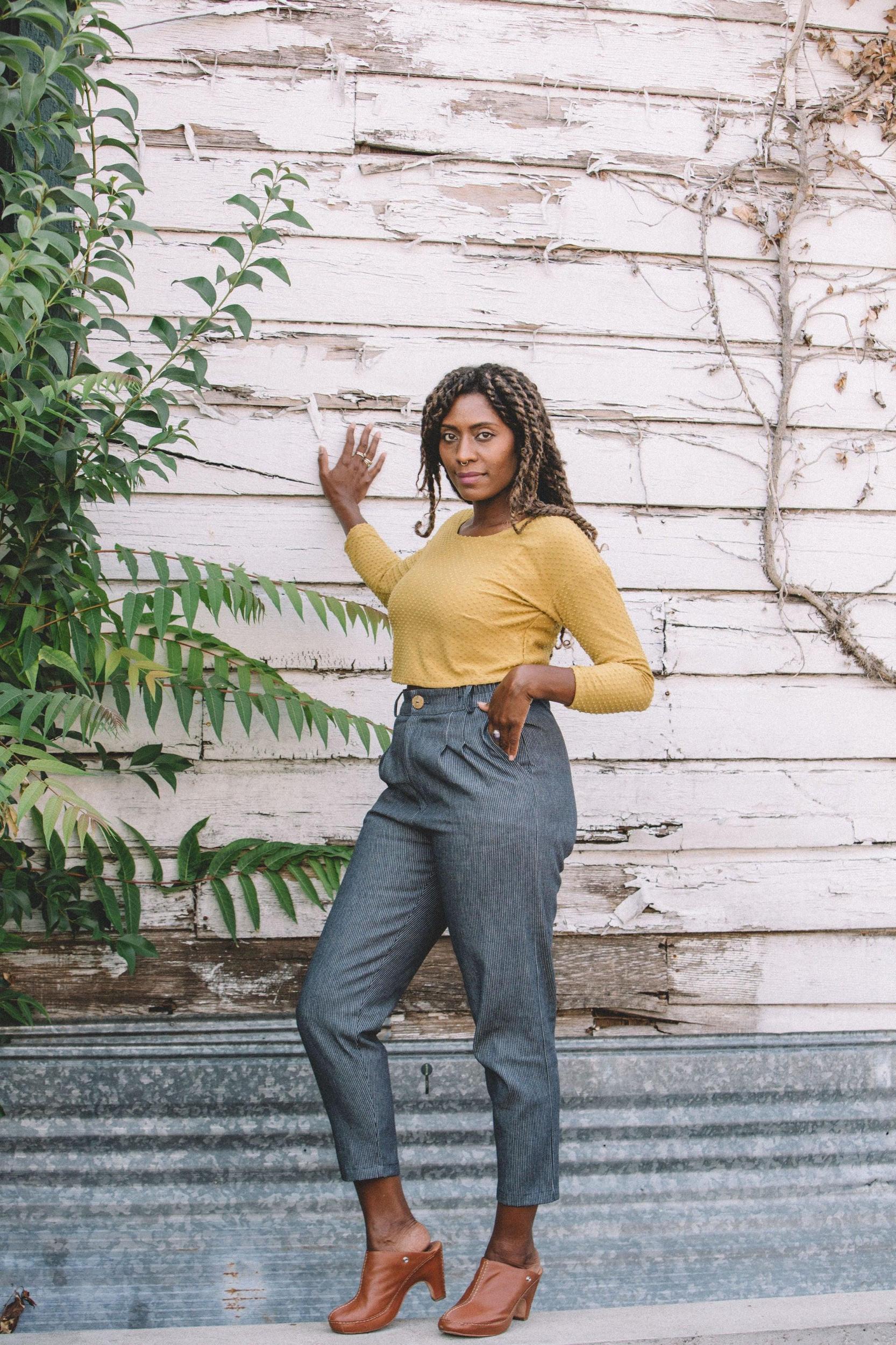 Shelby Crop Top in Dotted Dijon Product Image