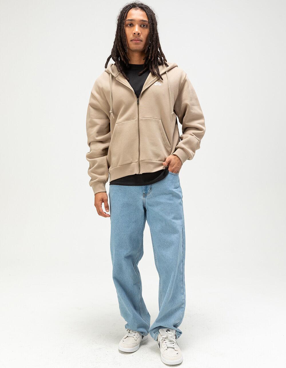 NIKE SB Essential Logo Mens Zip-Up Hoodie - TAN Product Image