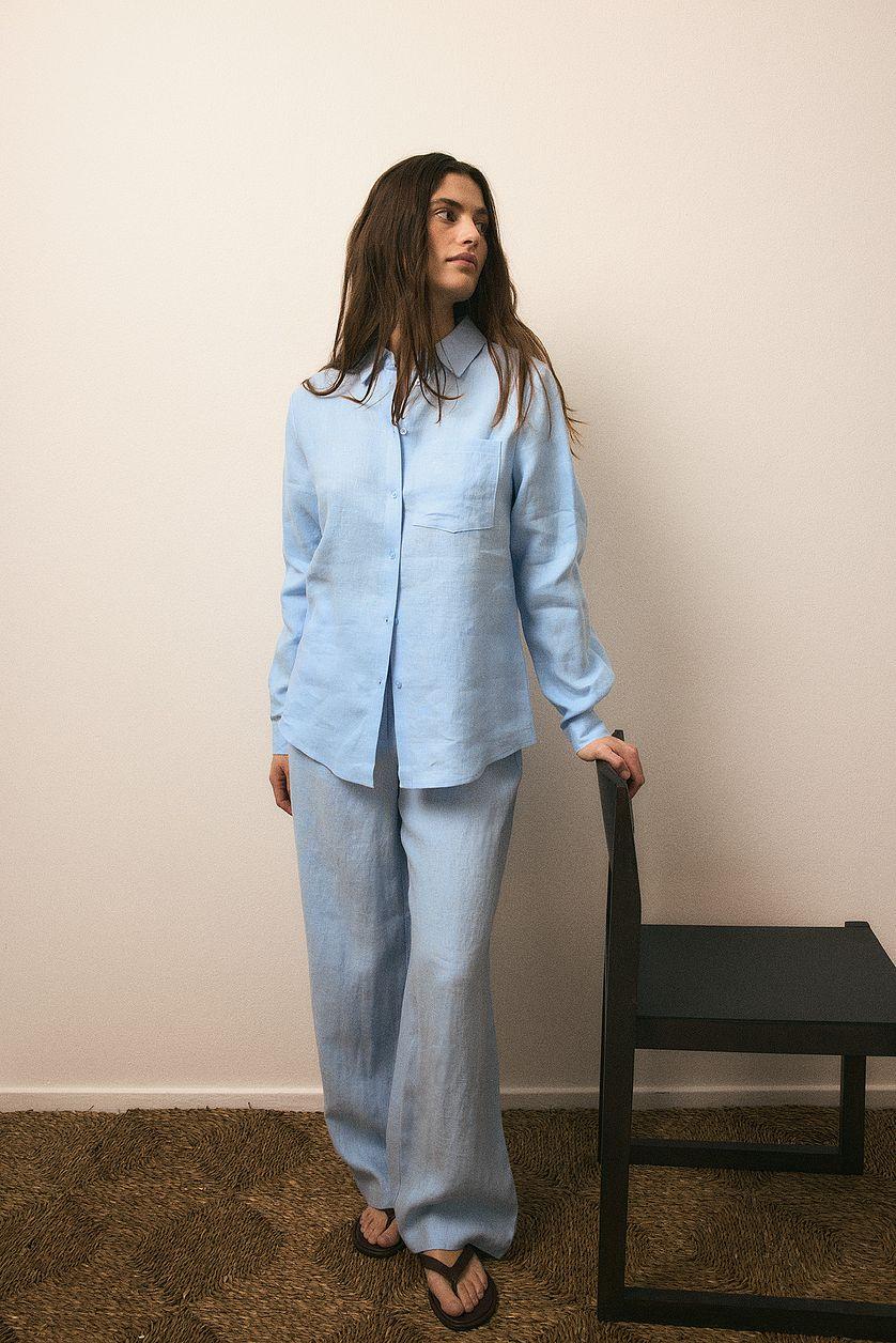 Linen Wide Leg Pants Product Image