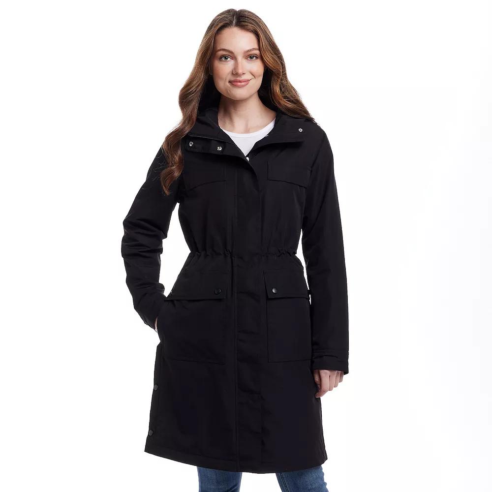 Women's Weathercast Utilitarian Hooded Rain Anorak Jacket,  Product Image