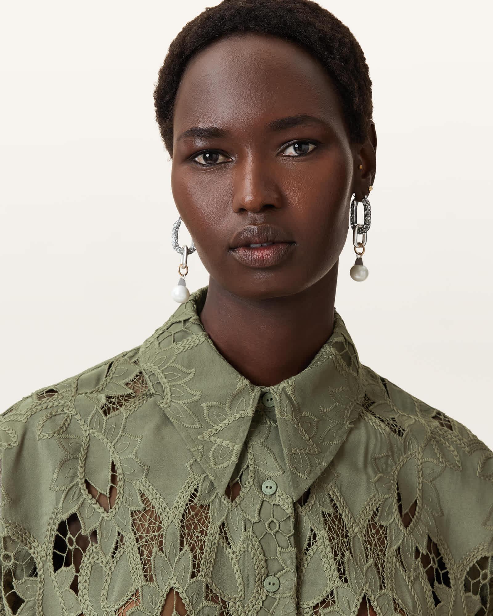 Charli Relaxed Fit Embroidered Shirt Product Image