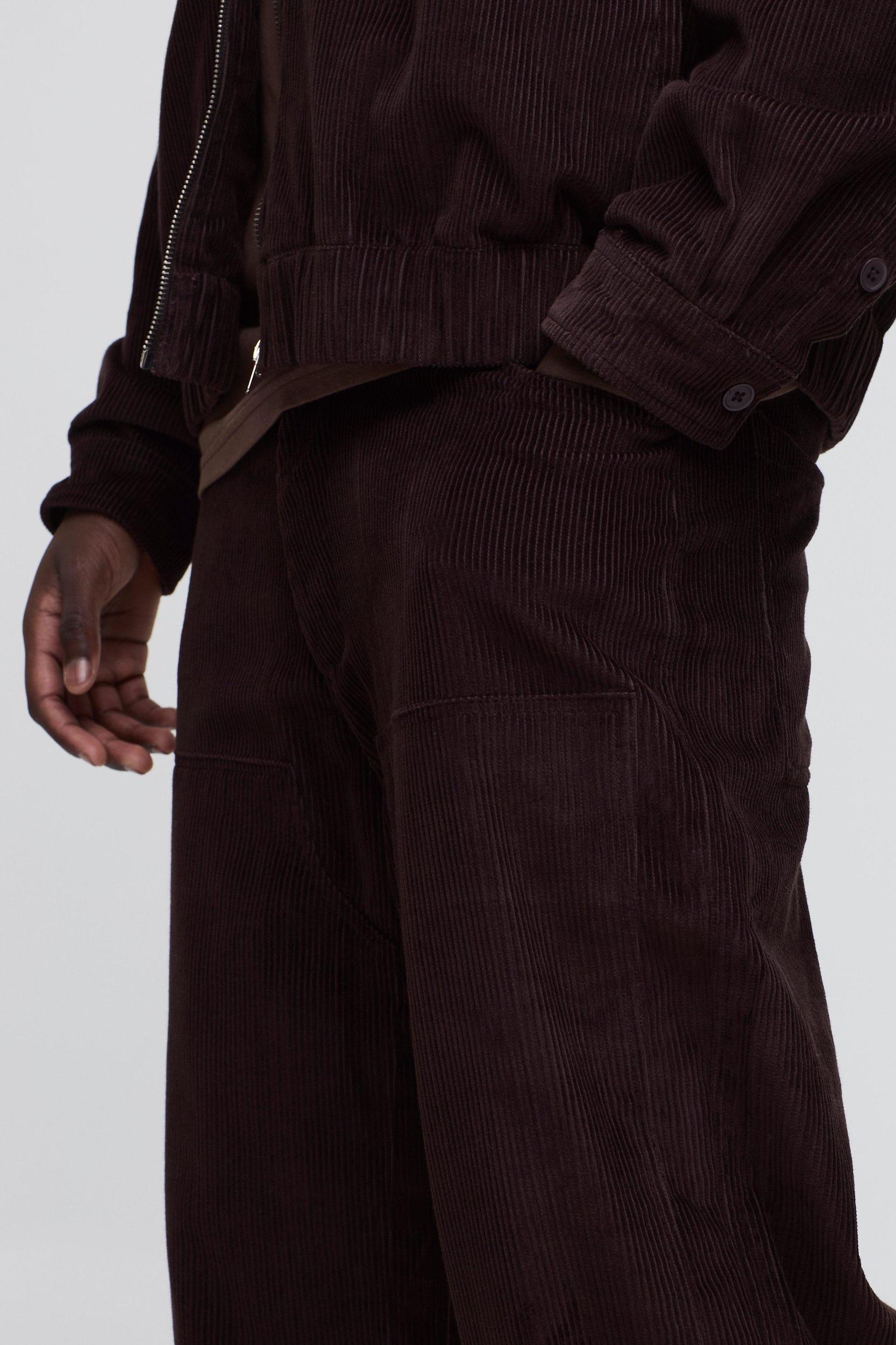 Baggy Carpenter Corduroy Pants | boohooMAN USA Product Image