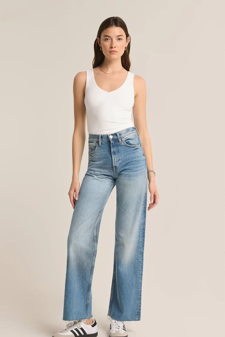 Avala V-Neck So Smooth Top- White Product Image