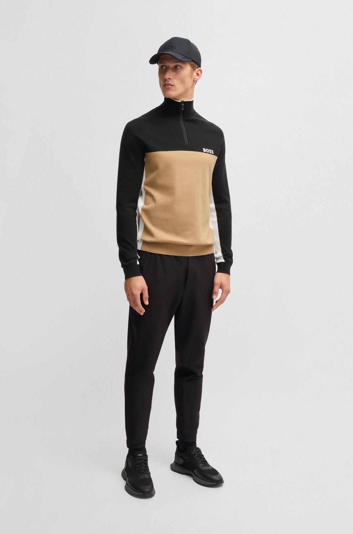 Regular-fit sweater with color-blocking Product Image