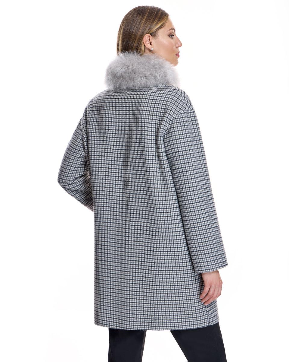 Woolblend Coat with Cashmere lamb Collar Product Image