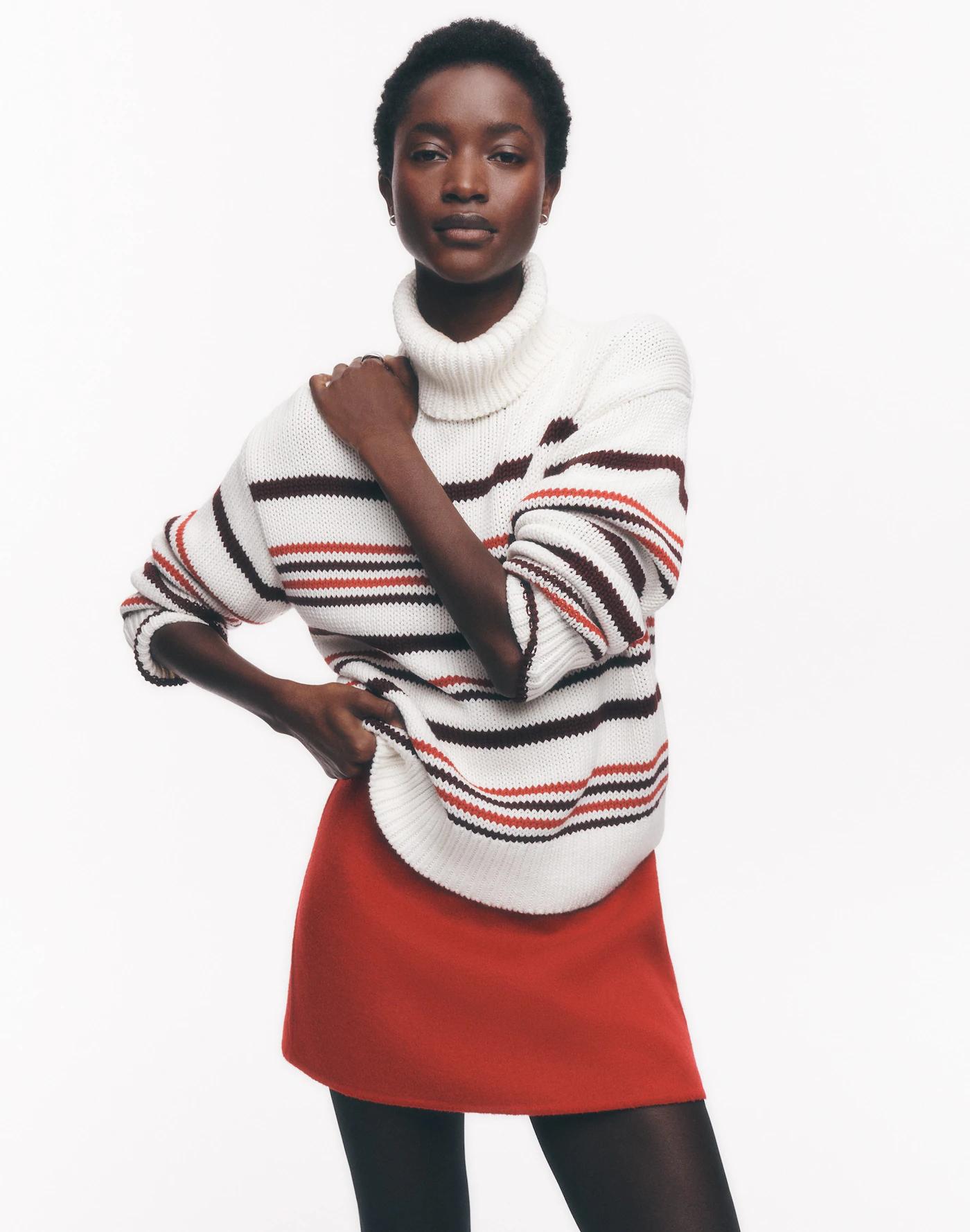 Double-Faced Mini Skirt in Wool Blend Product Image