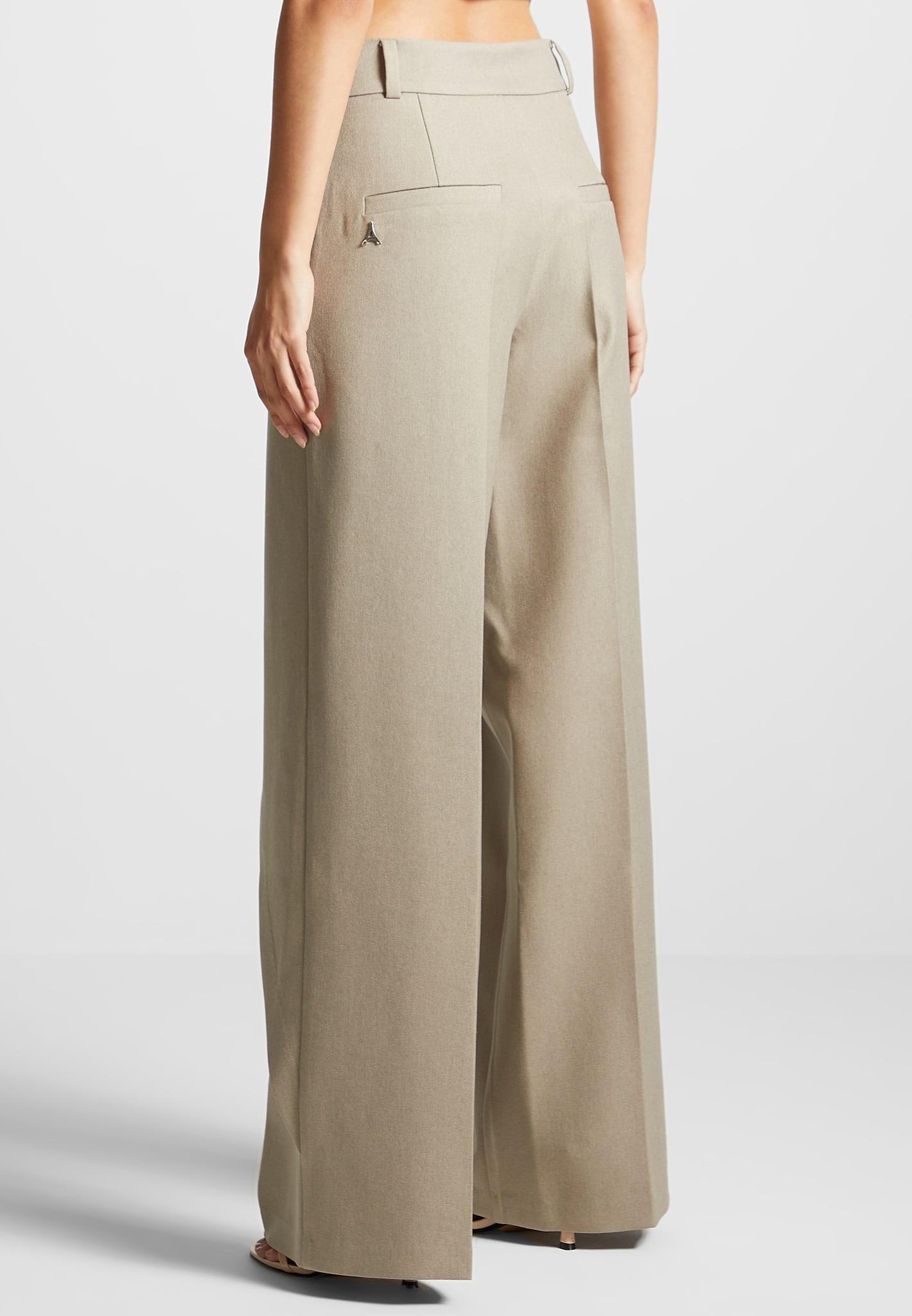 Colette - Wrap Tailored Trousers - Beige Female Product Image