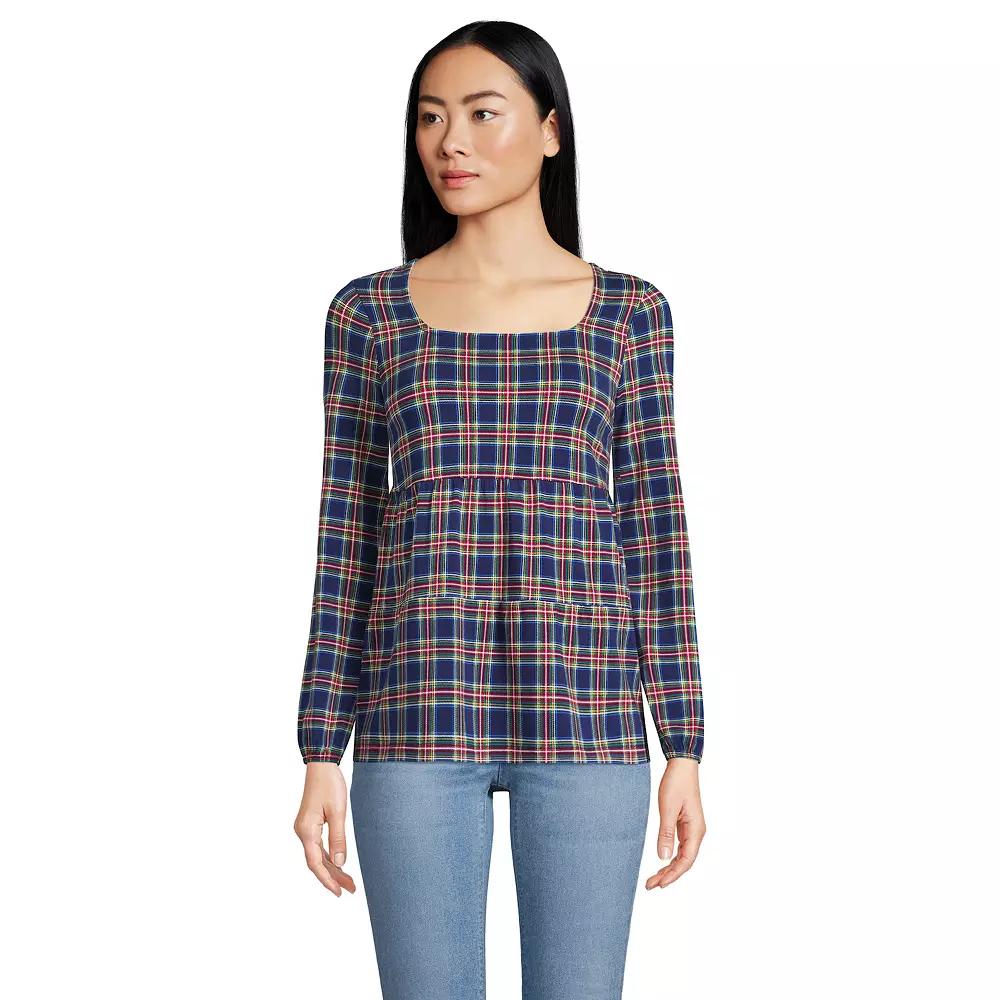 Women's Lands' End Squareneck Tiered Top,  Product Image