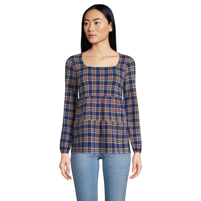 Women's Lands' End Squareneck Tiered Top,  Product Image