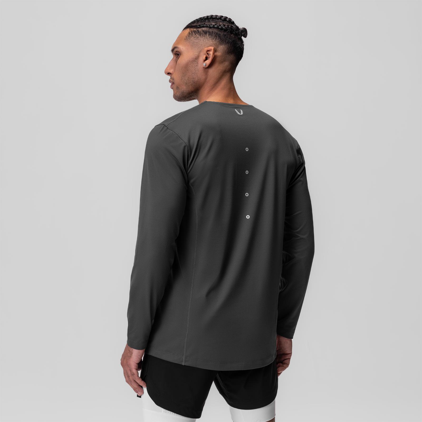 0907. AeroSilver® Training Long Sleeve - Space Grey "Space Bracket" Product Image