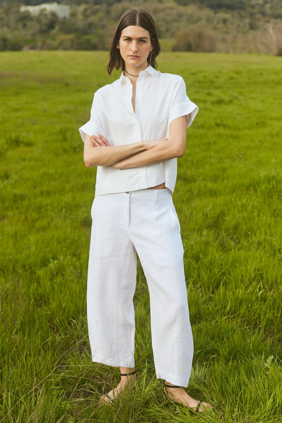Carefree Wide Leg Linen Pants Product Image