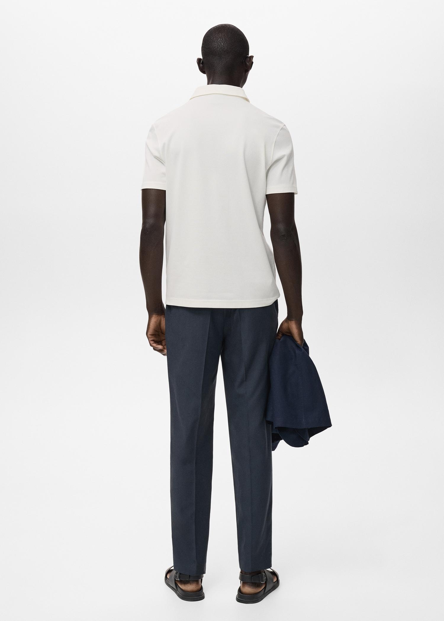 Cotton tapered crop pants - Men | MANGO USA Product Image