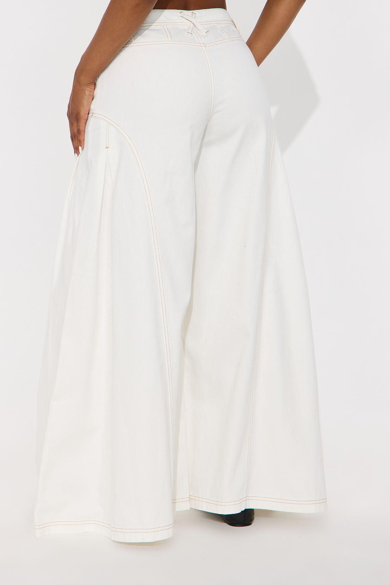 Alicante Wide Leg Jeans - White Female Product Image