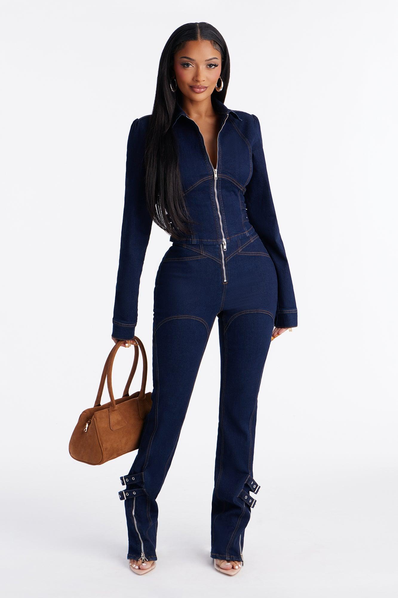 Leading Lady Stretch Straight Leg Jeans - Rinse Blue Wash Female Product Image
